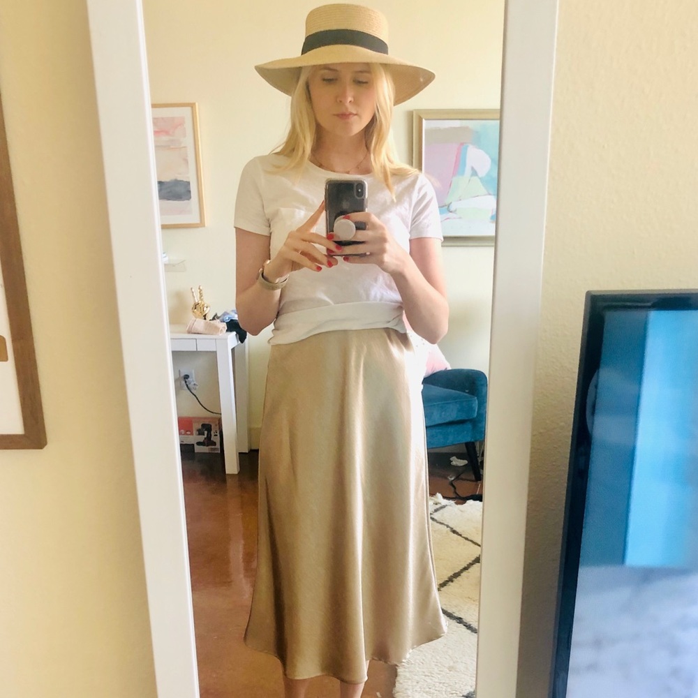 Gold maxi skirt